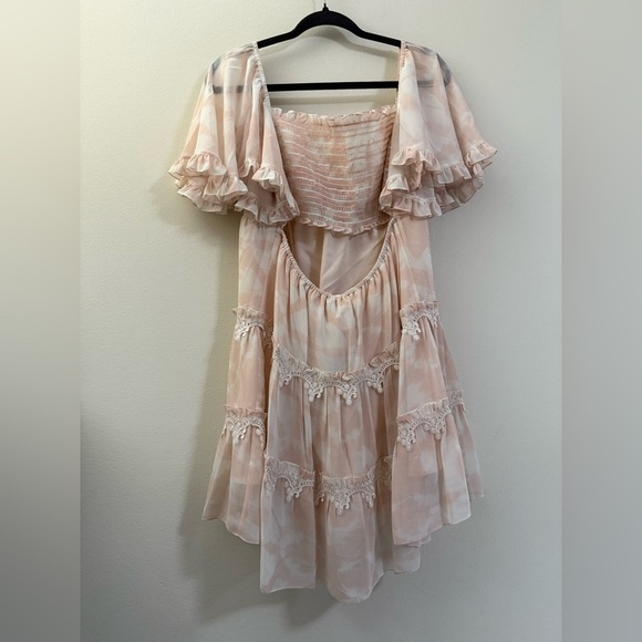 NWT Sachin & Babi Melanie Flutter Sleeve Mini Dress in Soft Pink - M - Picture 7 of 11